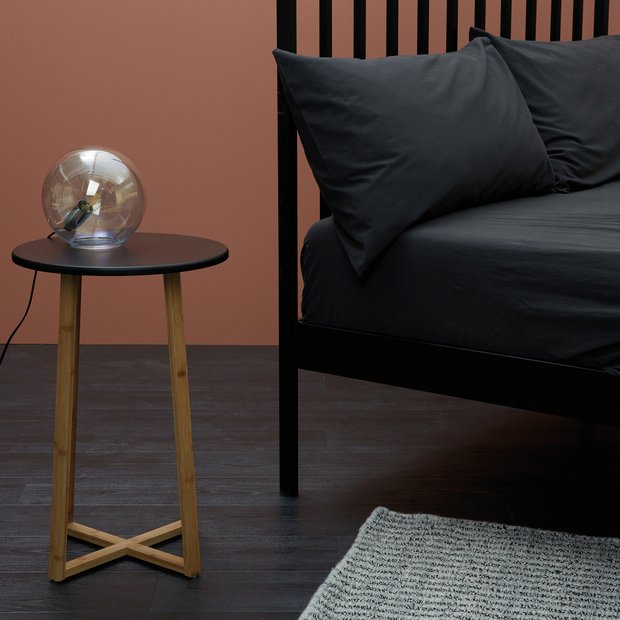 Habitat washed cotton standard pillowcase pair charcoal (British brand)
