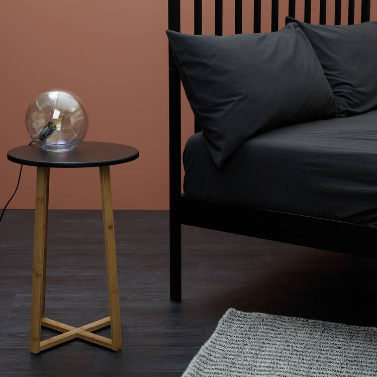 Habitat washed cotton standard pillowcase pair charcoal (British brand)