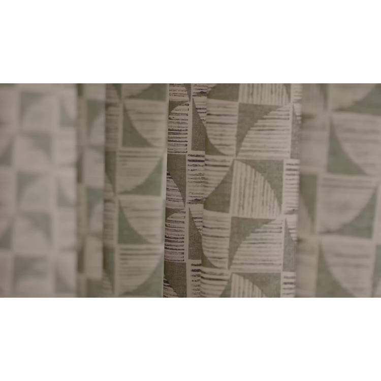 Habitat Cabin Geometric Eyelet Curtains green 117x137cm, UK version