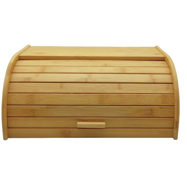 Habitat bamboo bread bin with roll-top lid - British product