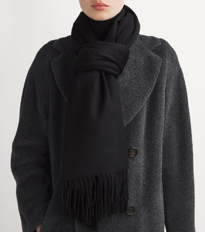 Max Mara cashmere fringed scarf, imported from the UK
