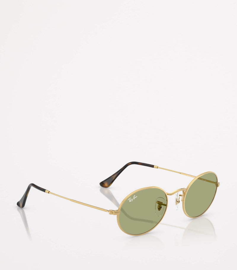 Ray-Ban RB3547 oval metal sunglasses rose gold - British product