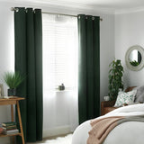 Habitat eyelet curtains forest green 117x137cm (British brand)