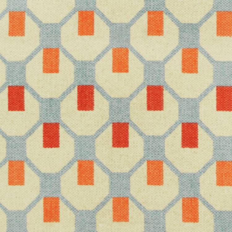 Habitat Octo geometric blue cotton flatweave rug 80x130cm - British product