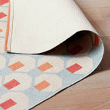 Habitat Octo geometric blue cotton flatweave rug 80x130cm - British product