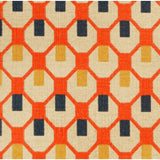 Habitat geometric orange cotton runner 250x75cm, UK version
