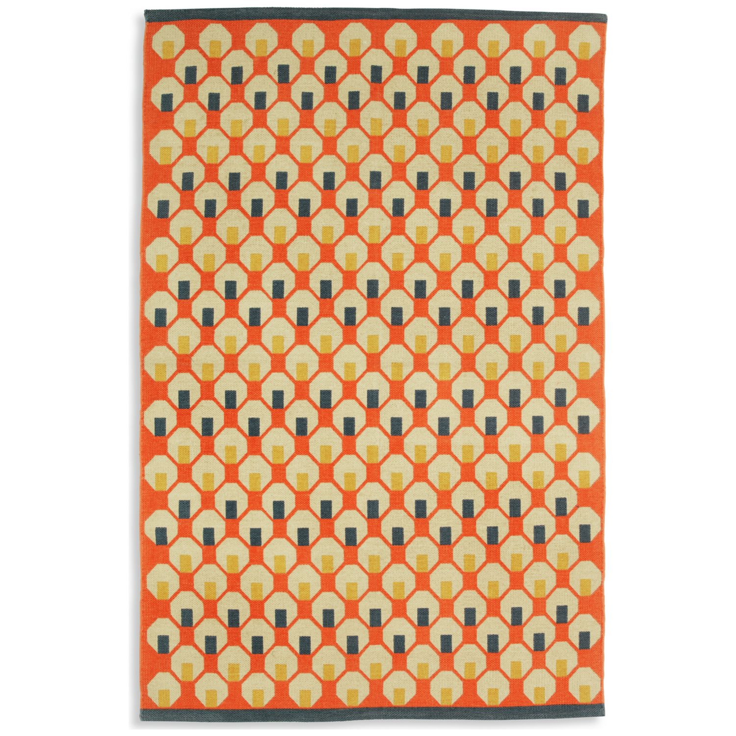 Habitat Octo geometric orange rug 120x180cm, imported from the UK