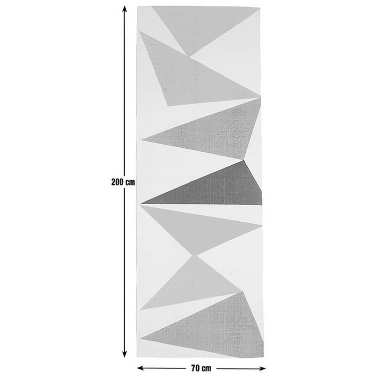 Habitat Tate geometric cotton flatweave rug 70x200cm, UK version