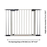 BabyDan Premier Wide Safety Gate silver 73.5-106.3cm, imported from the UK