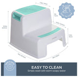 Dreambaby 2 Height 2-Up step stool aqua white (British brand)