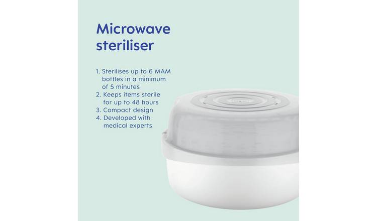 MAM Easy Start Bottle & Microwave Steriliser Set - Grey