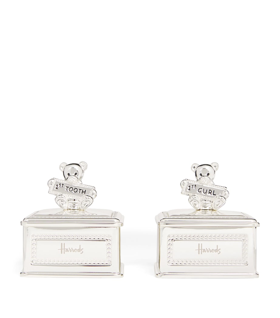 Harrods silver-plated tooth and curl keepsake box, UK version
