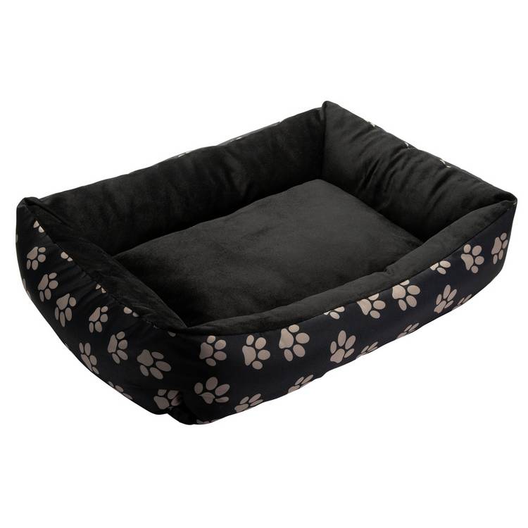 Paw Print square pet bed medium, imported from the UK