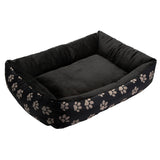 Paw Print square pet bed medium, imported from the UK