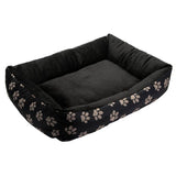 Paw Print square pet bed medium, imported from the UK
