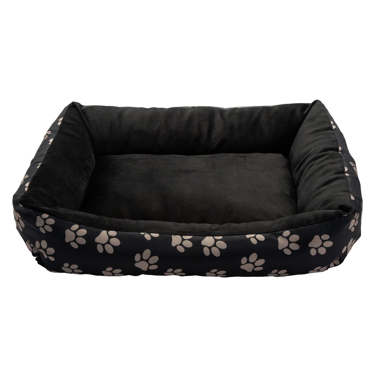 Paw Print square pet bed medium, imported from the UK