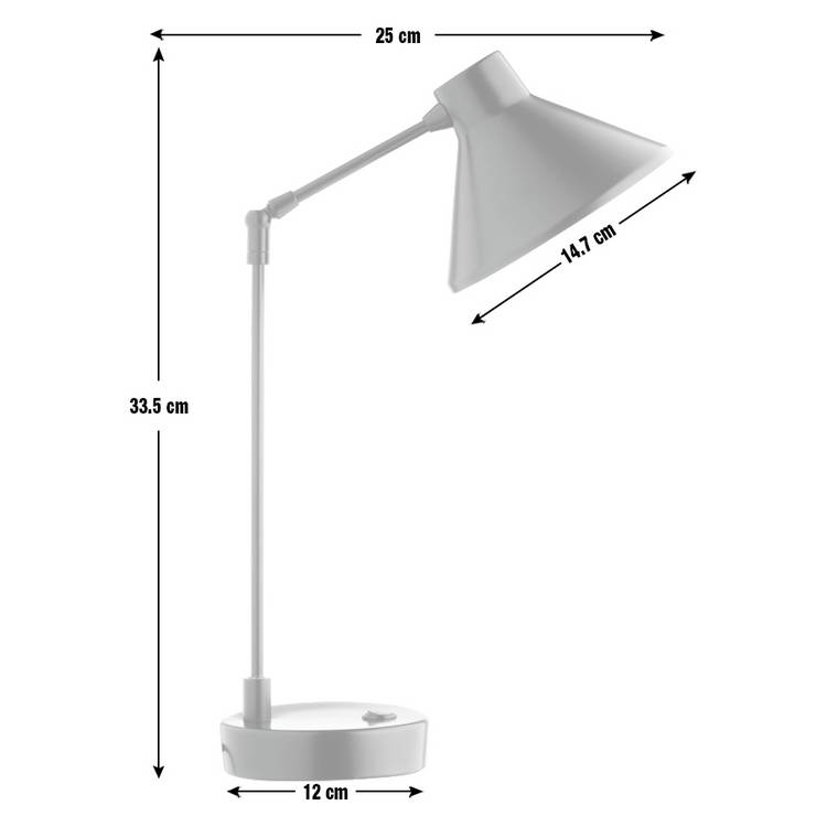 Habitat Bobby desk lamp black H33.5cm (British brand)