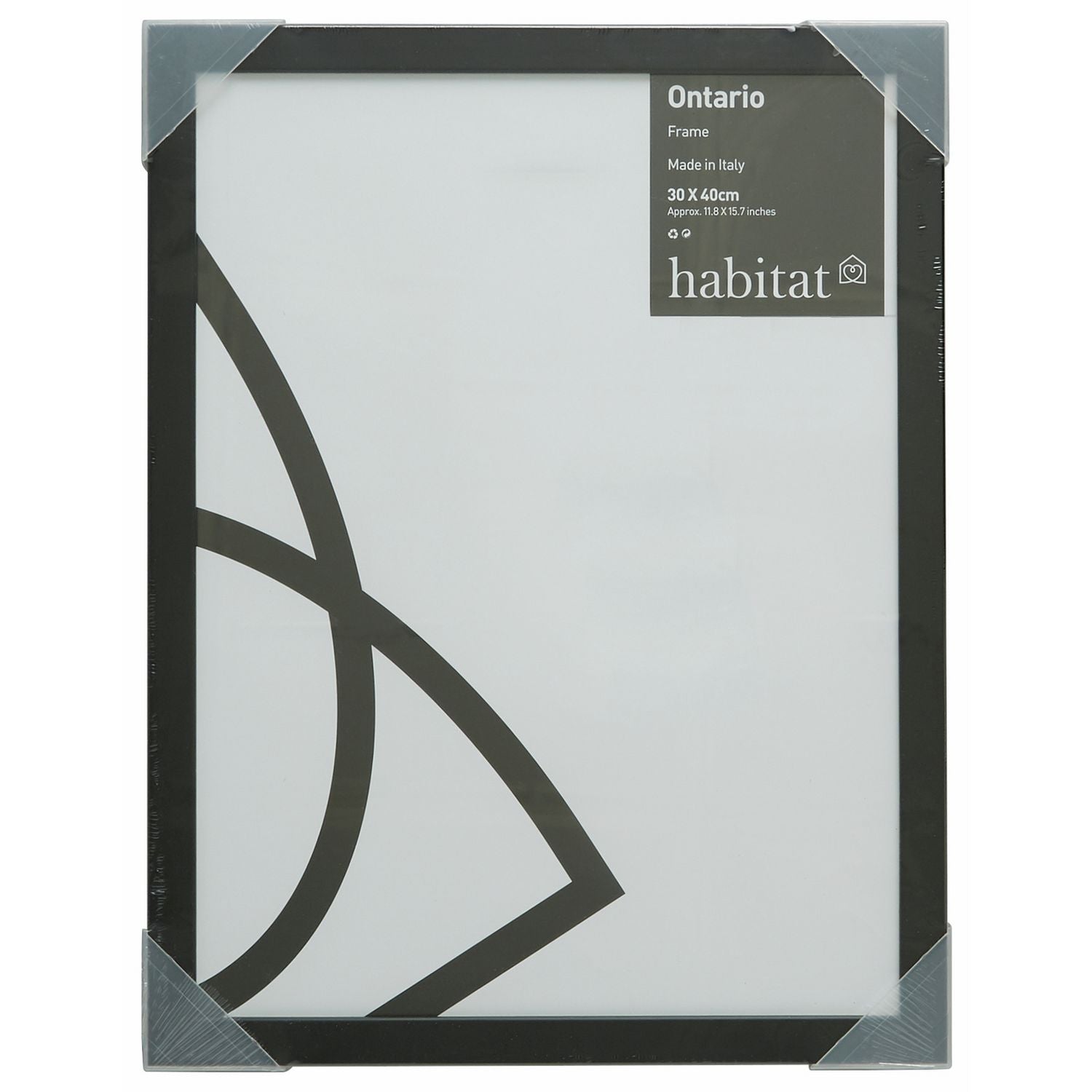Habitat black wooden frame 30x40cm (British brand)