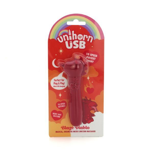 Unihorn USB bullet vibrator Blaze Diablo, imported from the UK