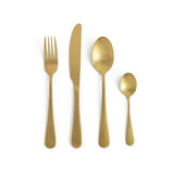 Habitat gold stainless steel cutlery set 16 piece imported from the UK