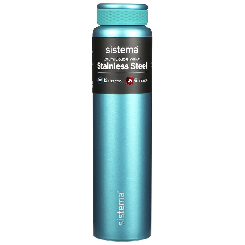 Sistema stainless steel bottle multicolour 280ml - British product