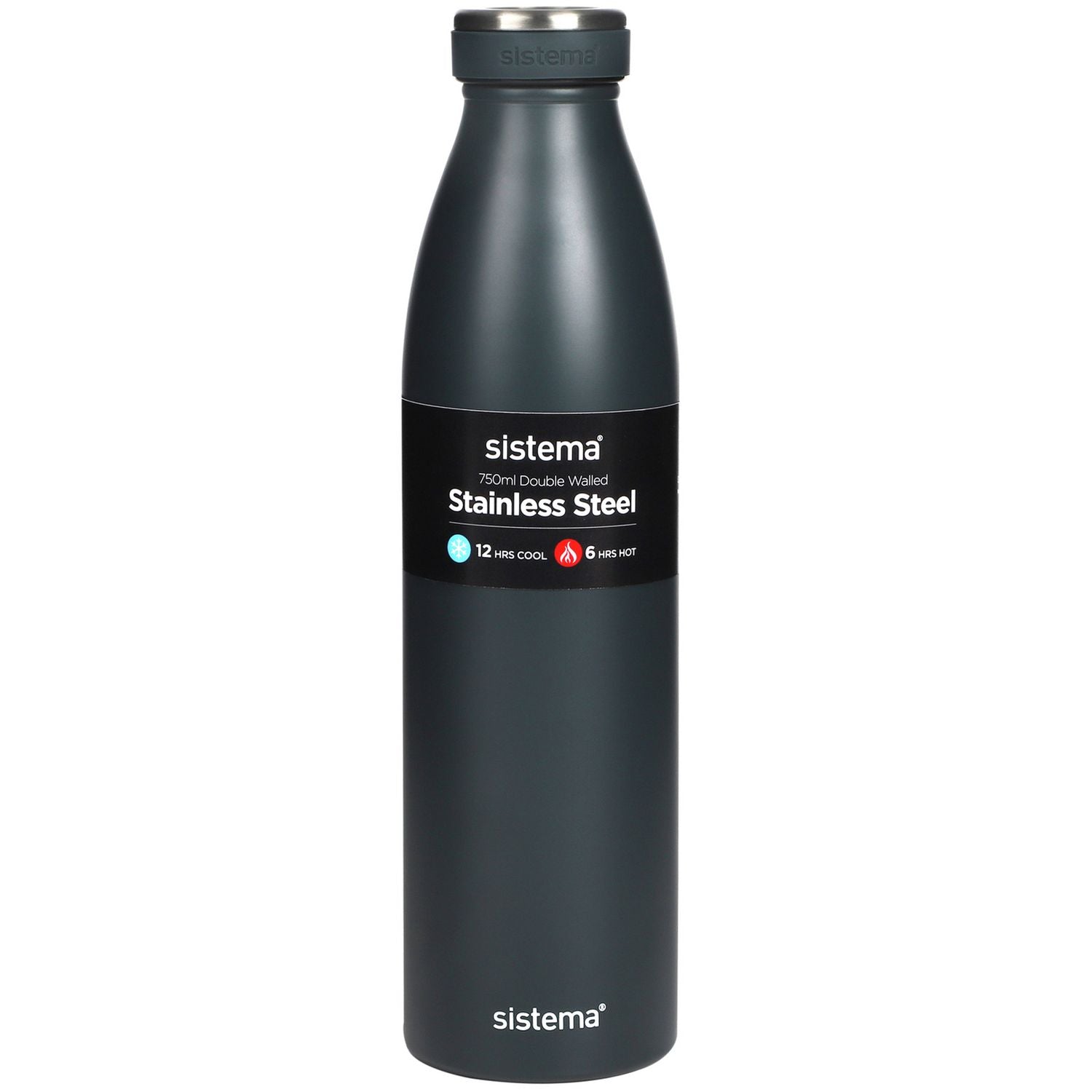 Sistema Hydrate multicolour stainless steel bottle 750ml, UK version
