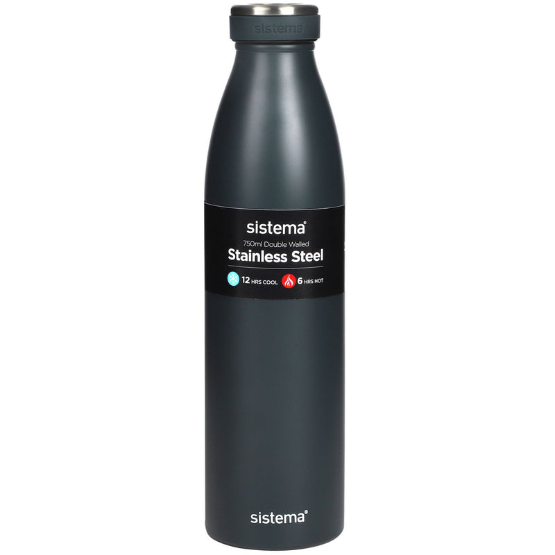 Sistema Hydrate multicolour stainless steel bottle 750ml, UK version