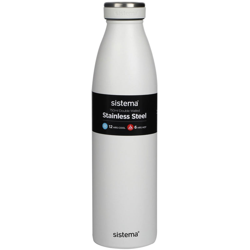 Sistema Hydrate multicolour stainless steel bottle 750ml, UK version