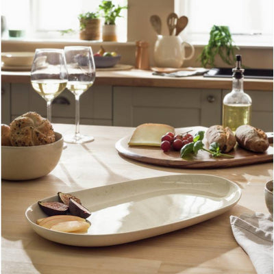 Argos Habitat Evora Natural Stoneware Serving Platter 36cm- Buy online at McGrocer