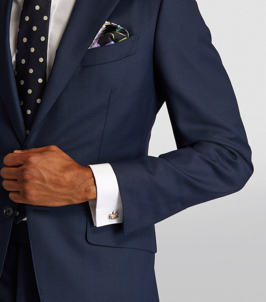 Paul Smith mini cufflinks featuring Mini car design - British product