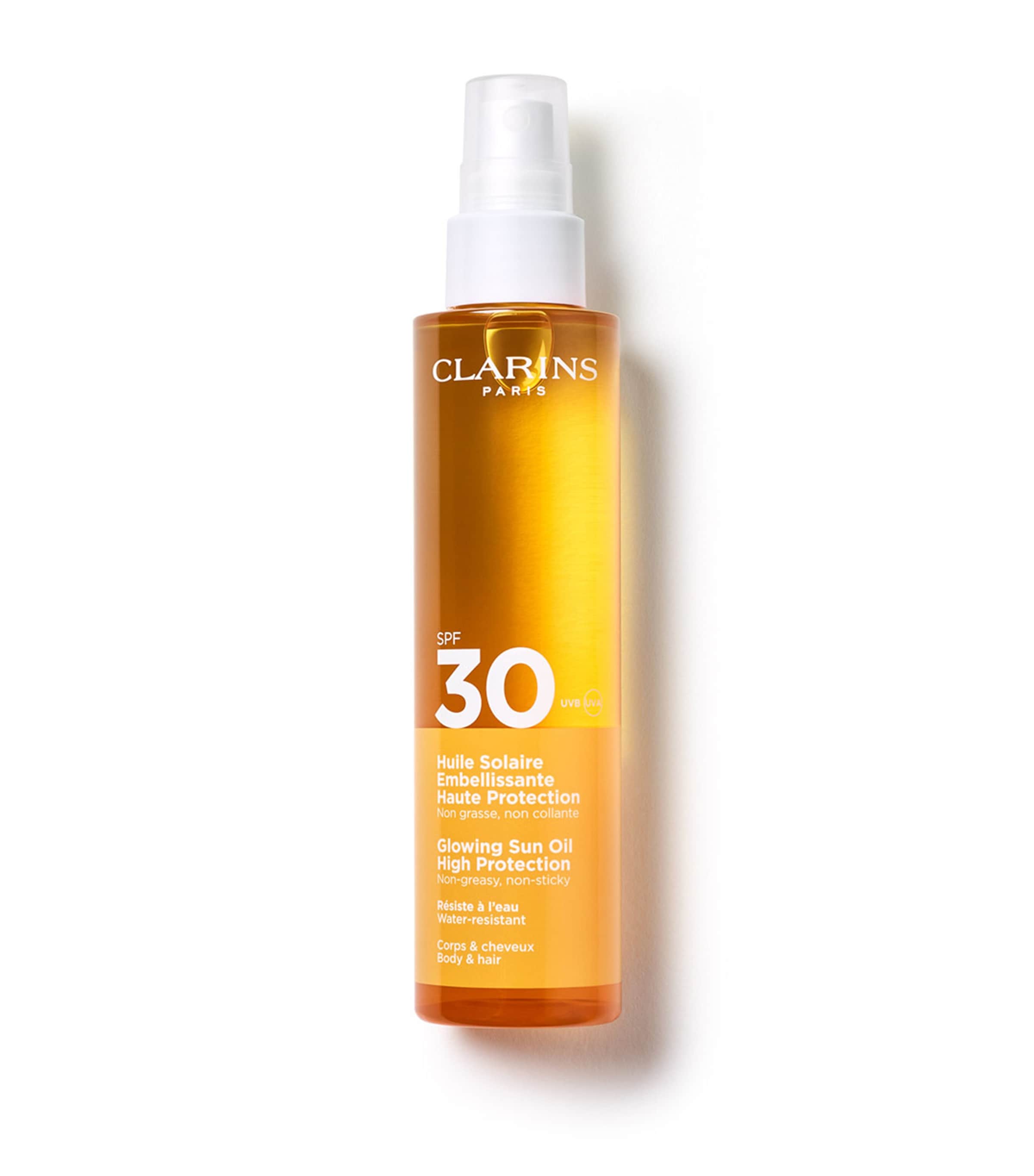 Clarins Glowing Sun Oil High Protection SPF 30 150ml - British product