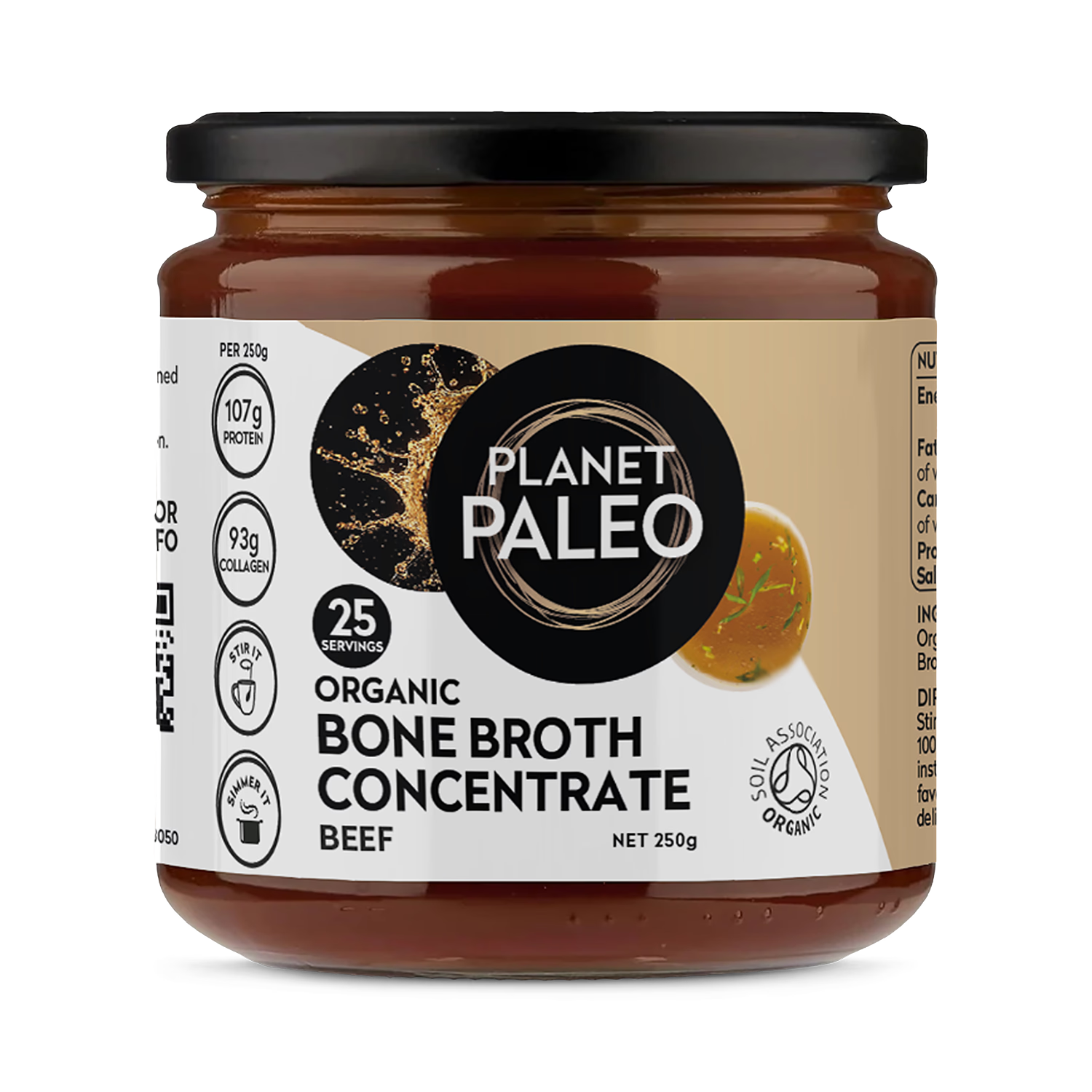 Planet Paleo organic beef bone broth concentrate 250g, UK version