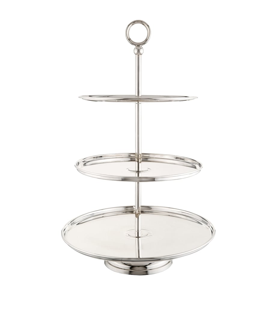 Greggio Silver-Plated Georgian 3-Tier Cake Stand