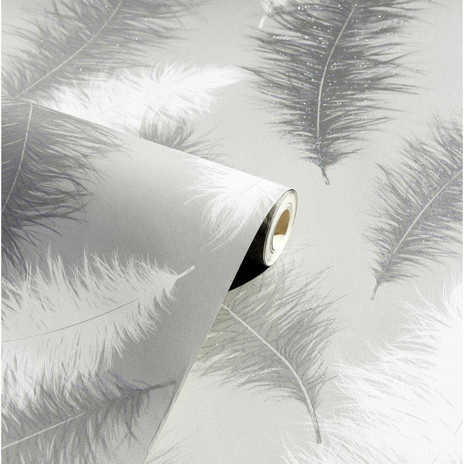 Arthouse feather grey wallpaper 53cm x 10.05m (British brand)