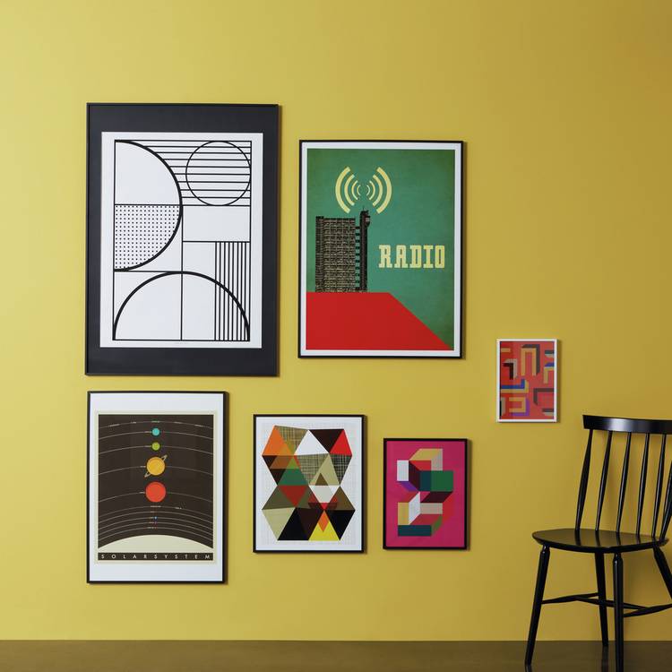 Habitat black metal picture frame 60x80cm, imported from the UK