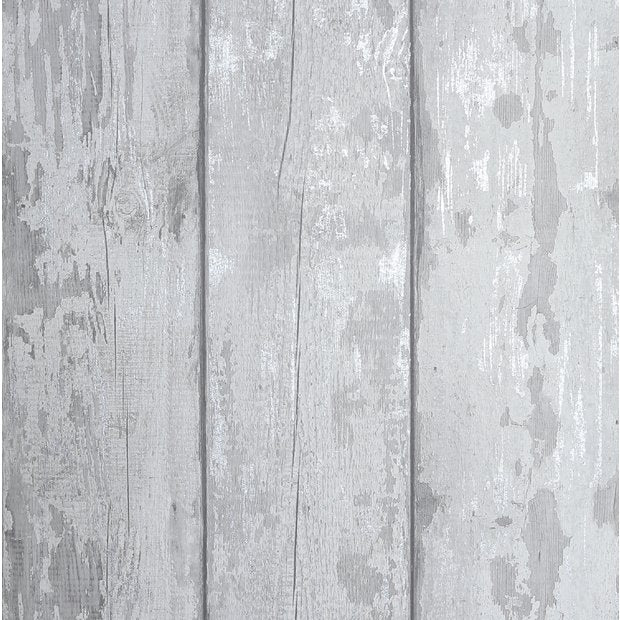 Arthouse Metallic Wood Grey wallpaper 53cmx10.05m roll (British brand)