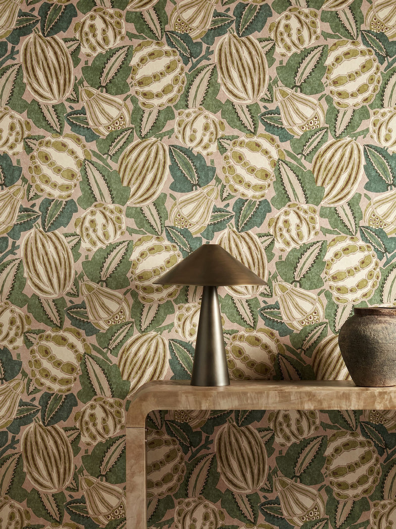 Harlequin Zenith Wallpaper Terracotta Azul Zamora 10m