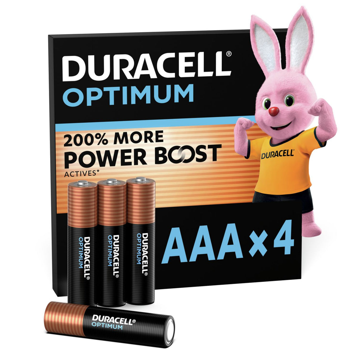 Duracell Optimum AAA batteries 4-pack, imported from the UK