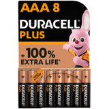 Duracell Plus Alkaline AAA Batteries - Pack of 8