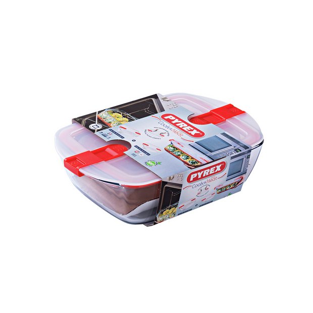 Pyrex glass dish set Cook & Heat 2 piece 2.5L and 0.8L, UK version