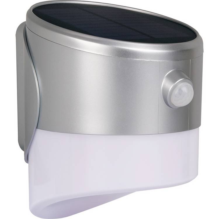 Luceco Guardian PIR solar wall light grey motion sensor - British product