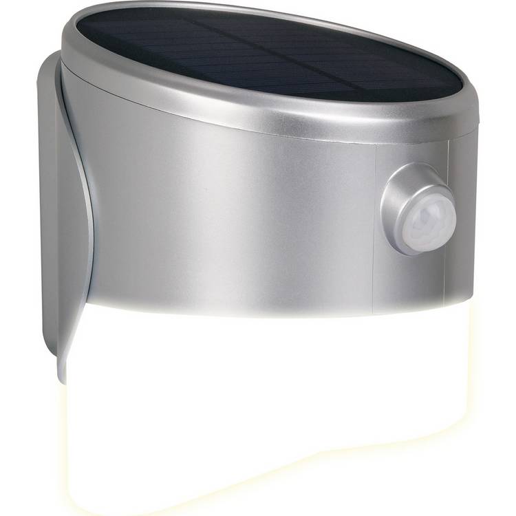 Luceco Guardian PIR solar wall light grey motion sensor - British product