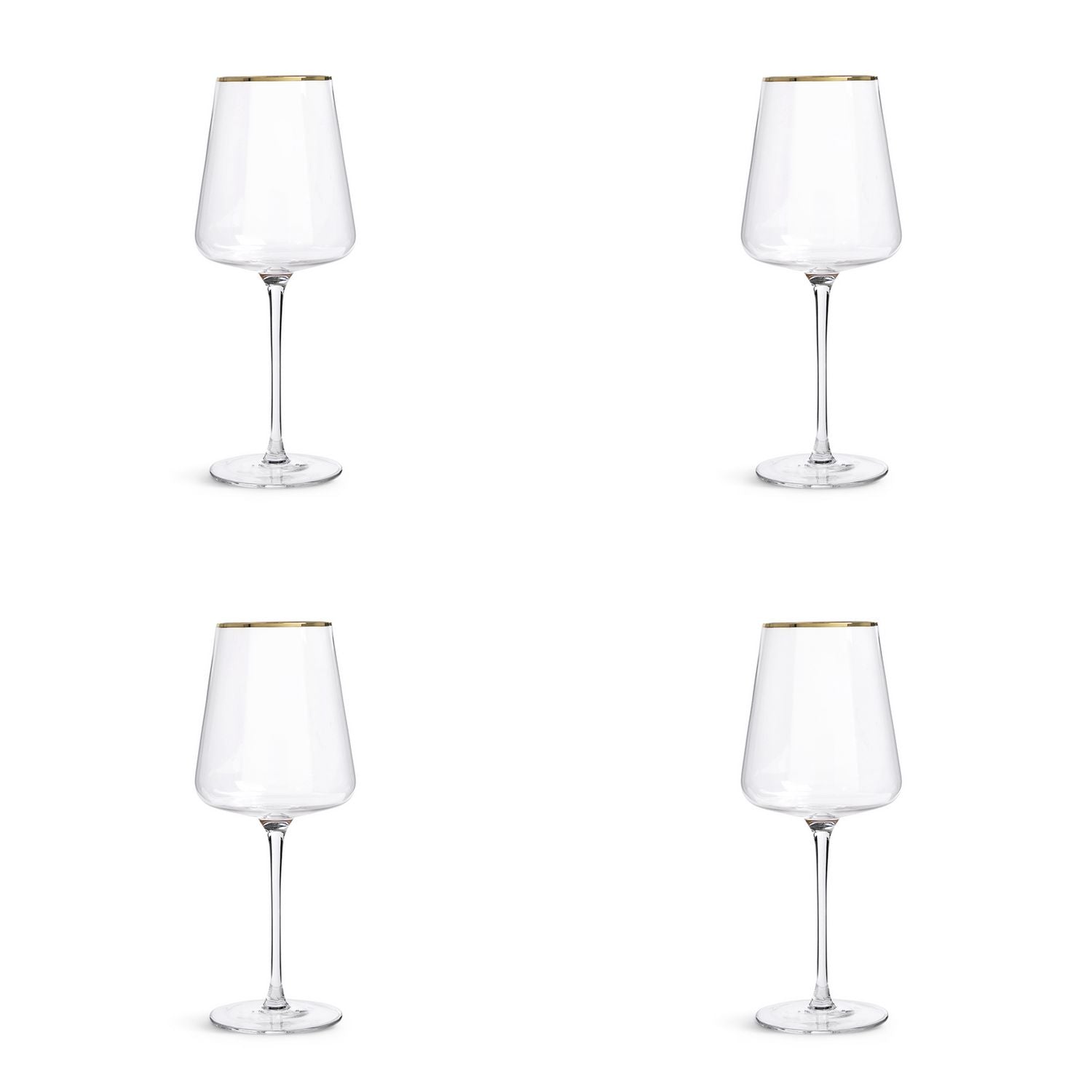Argos Home gold rim wine glasses set of 4 - British product