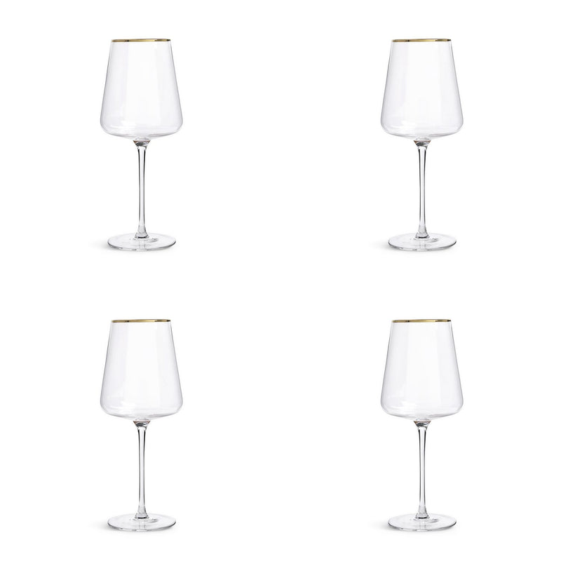 Argos Home gold rim wine glasses set of 4 - British product
