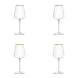 Argos Home gold rim wine glasses set of 4 - British product