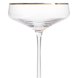 Argos Home gold rim champagne coupe set of 4 glasses, UK version