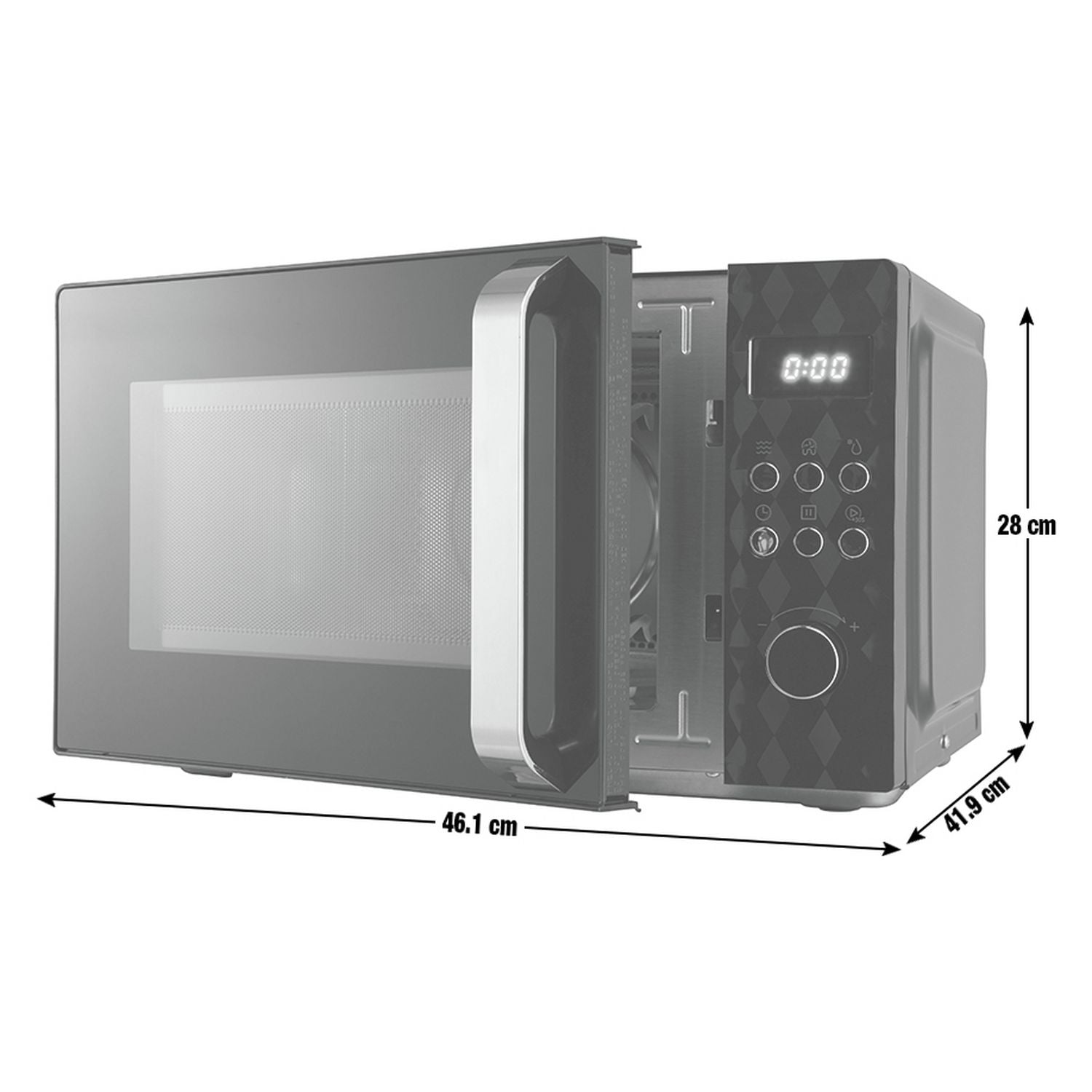 De'Longhi combination microwave black 23L (British brand)