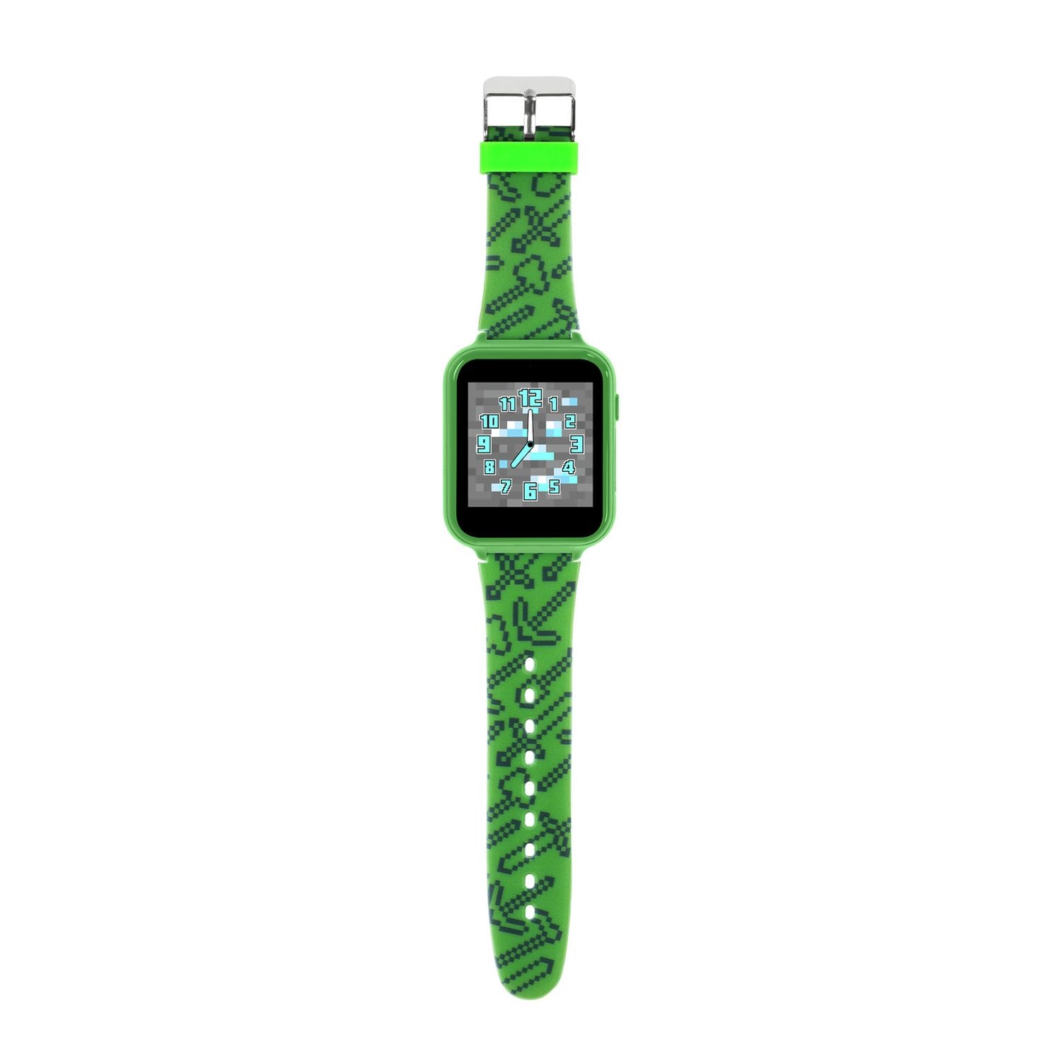 Minecraft kids green silicone strap interactive watch (British brand)