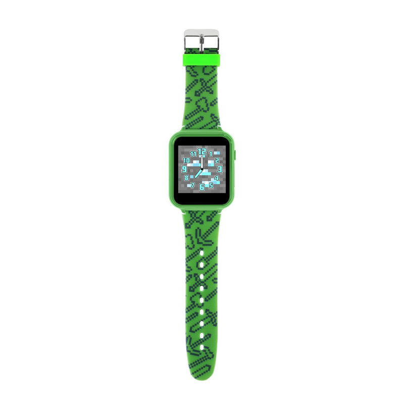 Minecraft kids green silicone strap interactive watch (British brand)