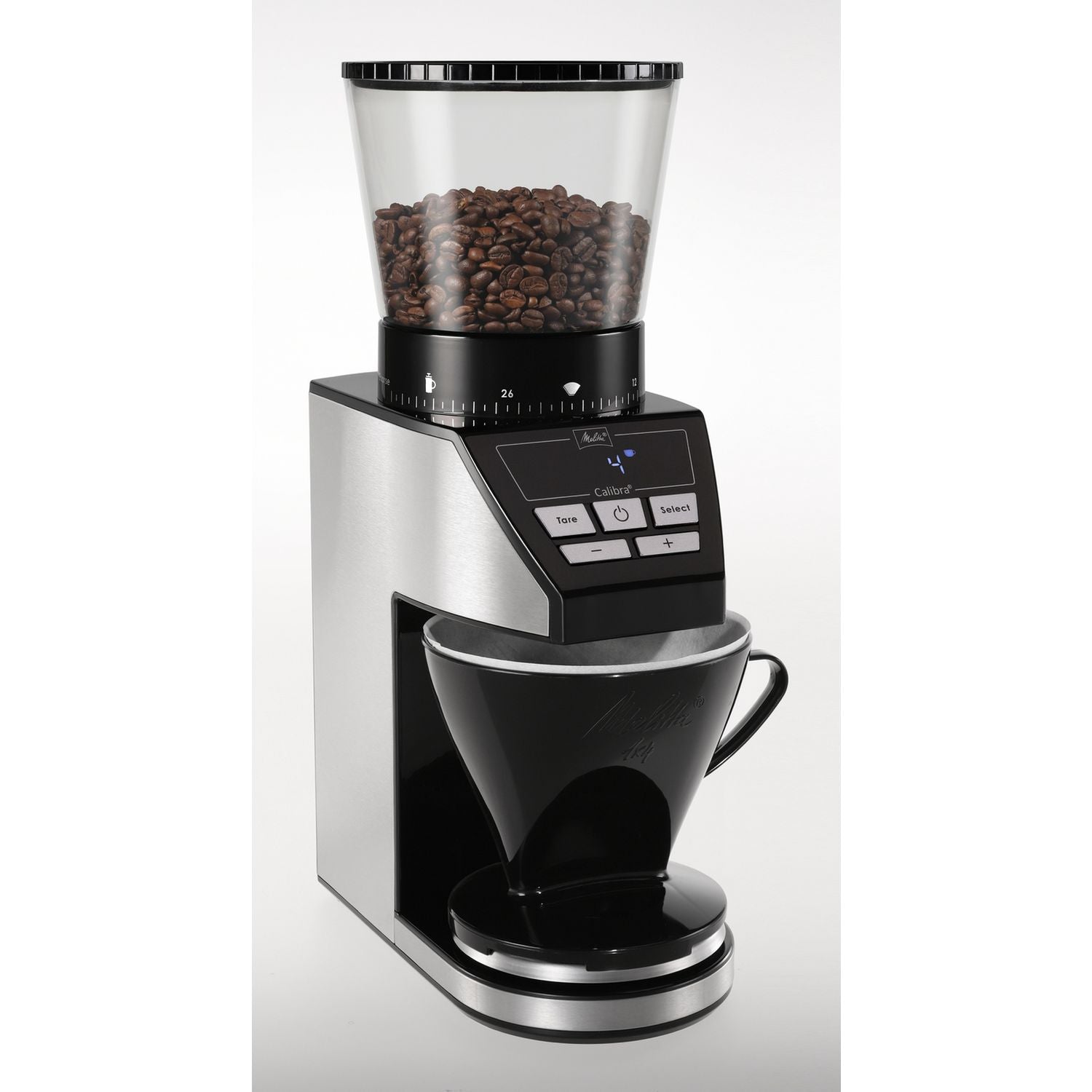 Melitta Calibra stainless steel coffee bean grinder - UK version